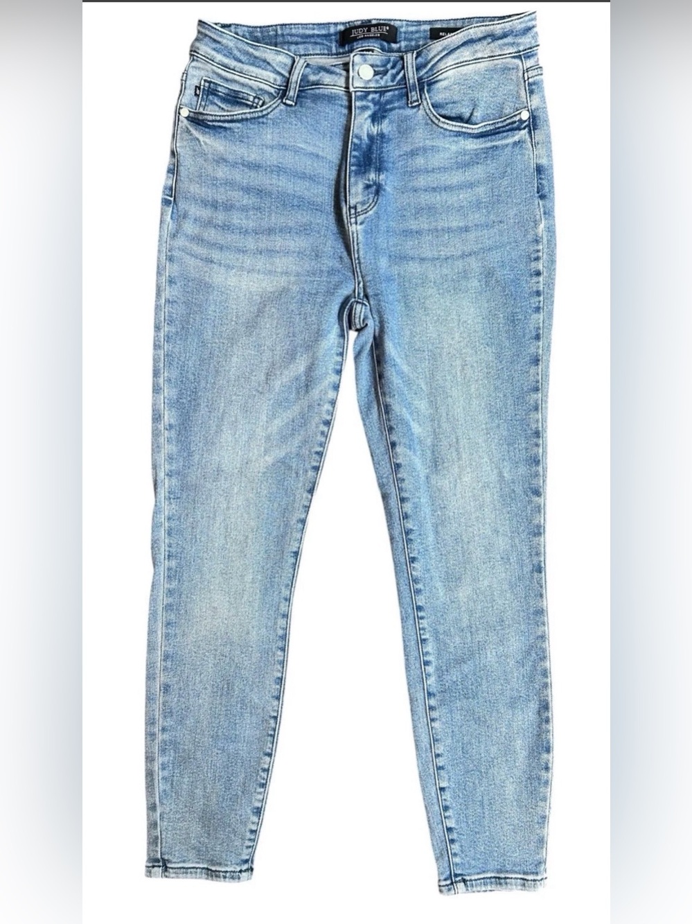 Judy Blue Relaxed Fit Skinny Leg Light Wash Jeans Sz 9/29